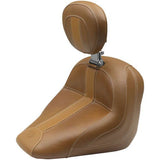 Asiento Mustang Solo de cuero y vinilo vintage con respaldo marrón 79506MV