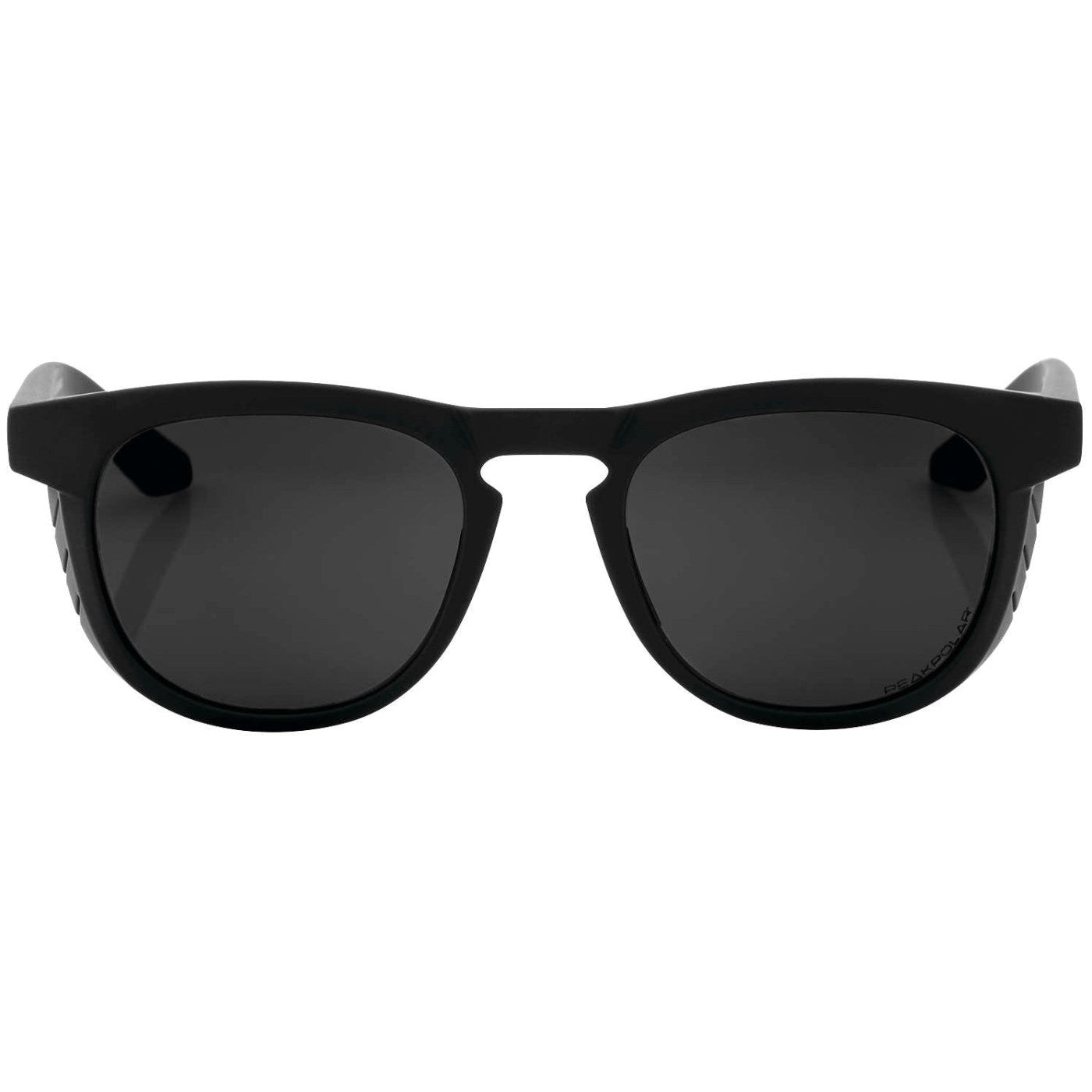 100% Slent Sunglasses Soft Tact Black with Grey PeakPolar Lens - 61035-100-47
