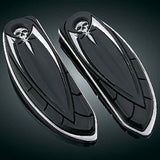 Harley FLT Tour Glide 1980-1983Zombie Driver Floorboard Covers Chrome Kuryakyn