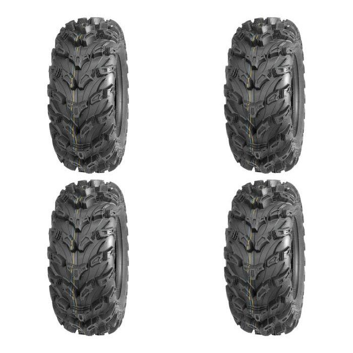 Set of 4 ATV QUADBOSS Tires (QBT672 27x9R-14 Front, 27x11R-14 Rear)