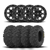 ITP Hurricane 12" Matte Black Wheels And Blackwater Evolution Tires [26x9-12]