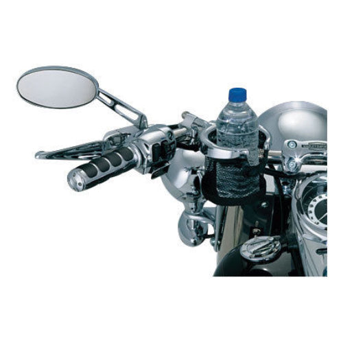 Kuryakyn Mesh Basket Universal Drink Holder 1-1/4" Handlebars Clamp Harley FLHX