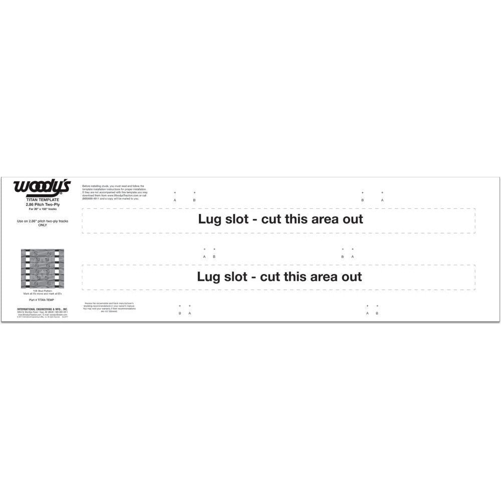 Woodys Titan Studding Template - TITAN-TEMP