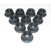 WSM Hex Flanged Nut 10mm Black - Pack Of 10 014-603
