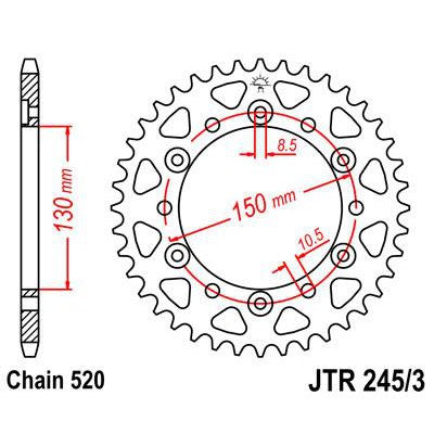 Front & Rear Sprocket Kit for HONDA VTR250 Interceptor-USA 88 JT Sprockets