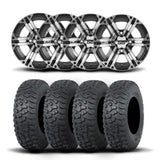 ITP SS212 15" Machined Black Wheels And Terra Hook Tires [32x10-15]
