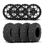 Llantas ITP Tornado de 15" en negro mate y neumáticos Blackwater Evolution [30x10-15]