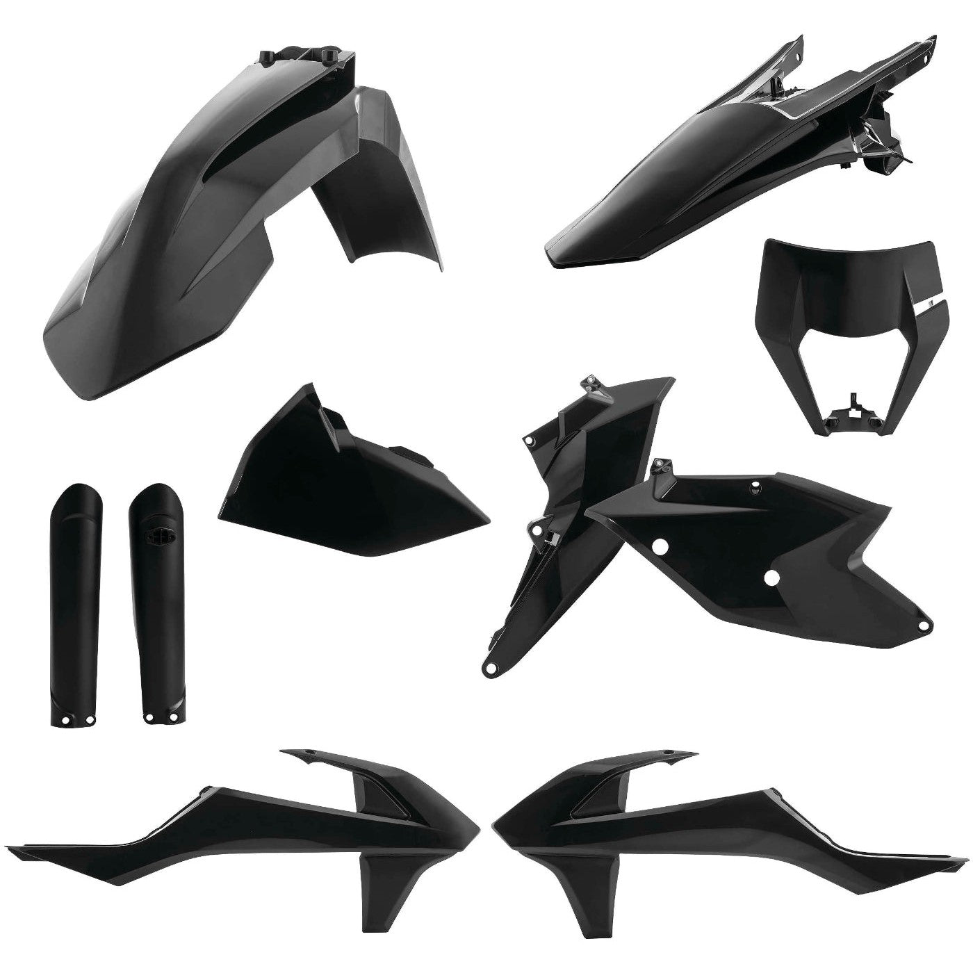 Acerbis Black Full Plastic Kit for KTM - 2733420001