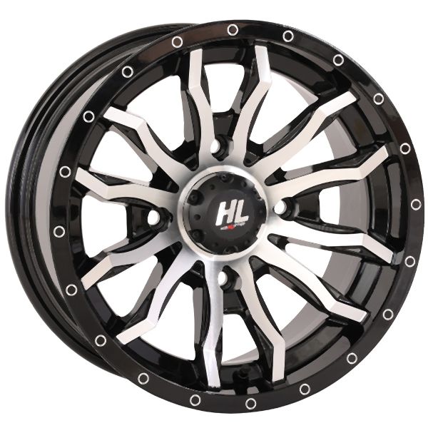 High Lifter 22x7 4/137 4+3 Gloss Black Machined HL21 Wheel 22HL21-1137