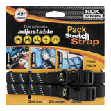 Correas de amarre de resistencia media Rok Straps de 5/8" de ancho, color negro/azul - ROK10305