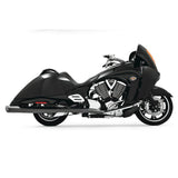 Freedom Performance Dual System With 4" Racing Muffler Exhaust Black With Black Tip MV00015