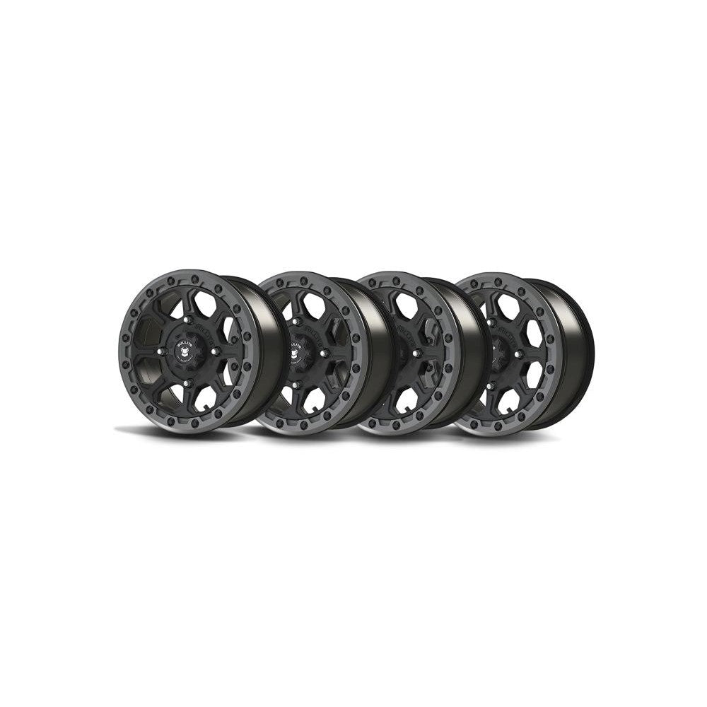 Bullite Set of 4 Ruler Wheel 15X7.0 Gun Metal/Black 4/156 5+2