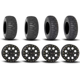 System 3 SB-7 Beadlock Matte Black 15" Wheels And SS360 Sand/Snow Tires [32x10-15] ,[32x12-15]