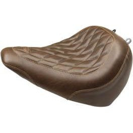 Mustang Wide Tripper Solo Seat Diamond Stitch Brown 83059