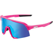 100% S3 Performance Sunglasses Matte Pink with HiPER Blue Mirror Lens - 61034-263-75