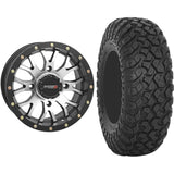 Set of 2 Mounted Wheel and Tire Kit Wheel: 14x7 5+2 4/110 Tire: 28x10-14 8 Ply