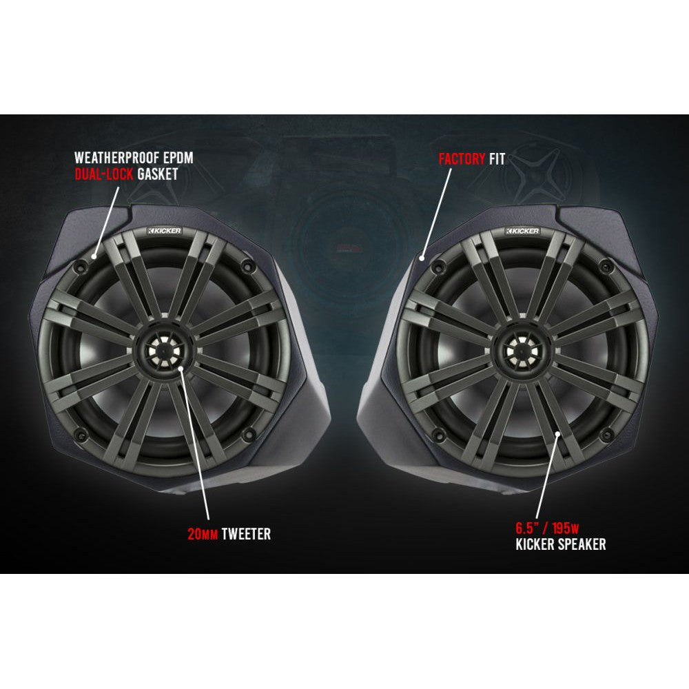 SSV Works Overhead Sound Bar With Front 6.5" Unloaded Speaker Pods For Can-Am Maverick X3 10-21