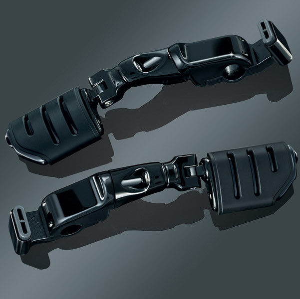 Kuryakyn Gloss Black Ergo II Cruise Mount Trident Dually ISO Pegs Goldwing Honda