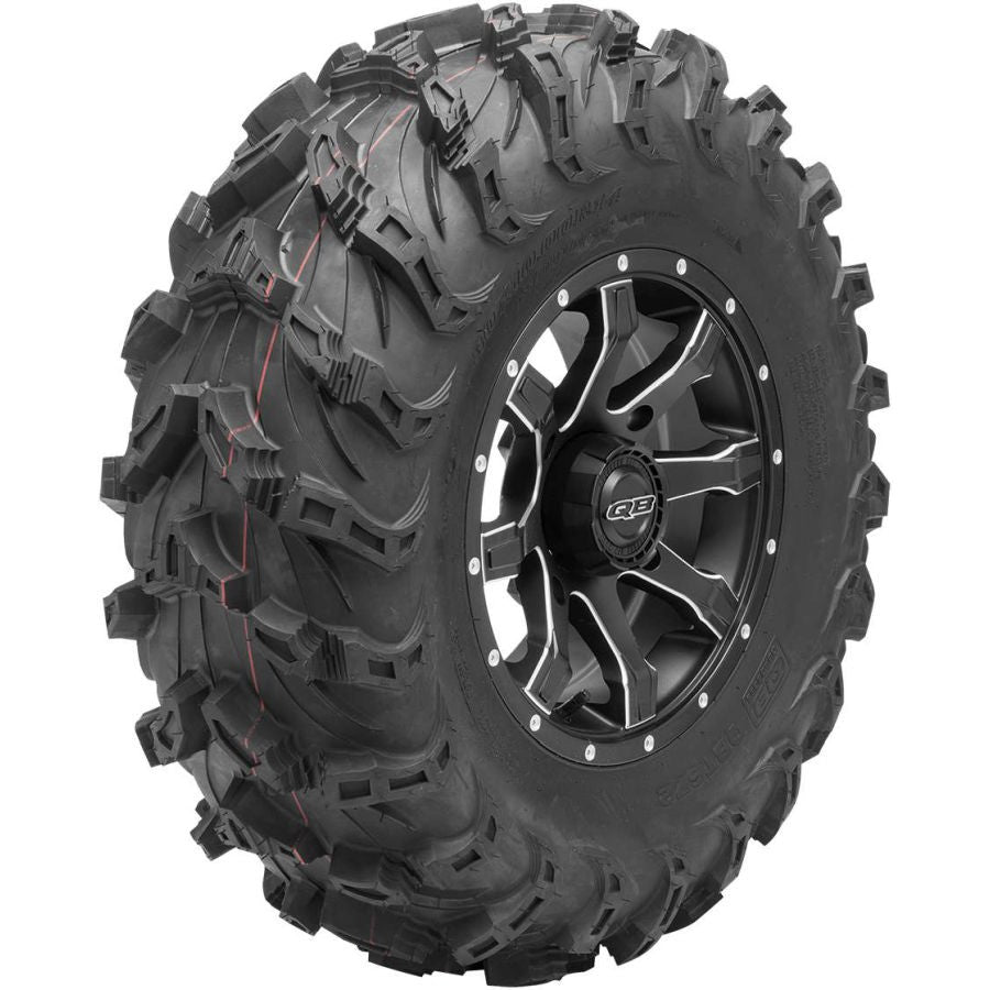 Set of 2 Mounted Wheel and Tire Kit Wheel: 14x7 5+2 4/110 Tire: 27x11-14 8 Ply