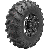 Set of 2 Mounted Wheel and Tire Kit Wheel: 14x7 5+2 4/110 Tire: 27x11-14 8 Ply