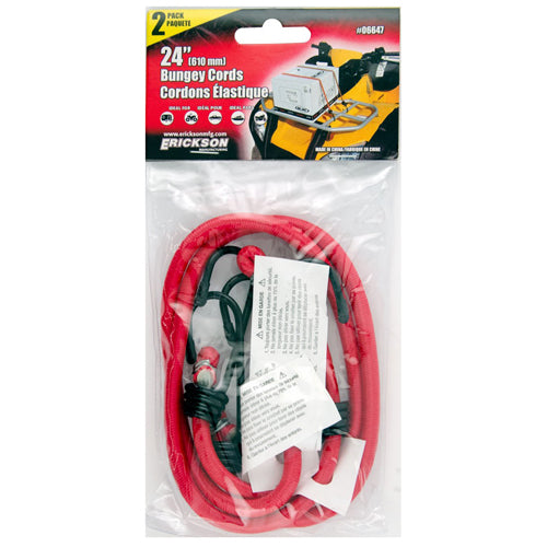 ERICKSON 06647 Bungee Cords 24 Inch 2 Pack