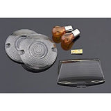 Kit de lentes para luces de intermitentes y guardabarros delanteros Kuryakyn con tinte ahumado para Harley Touring
