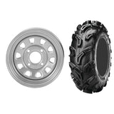 Juego de 2 ruedas montadas y kit de neumáticos Rueda: 12x7 5+2 4/110 Neumático: 25x8-12 6 lonas