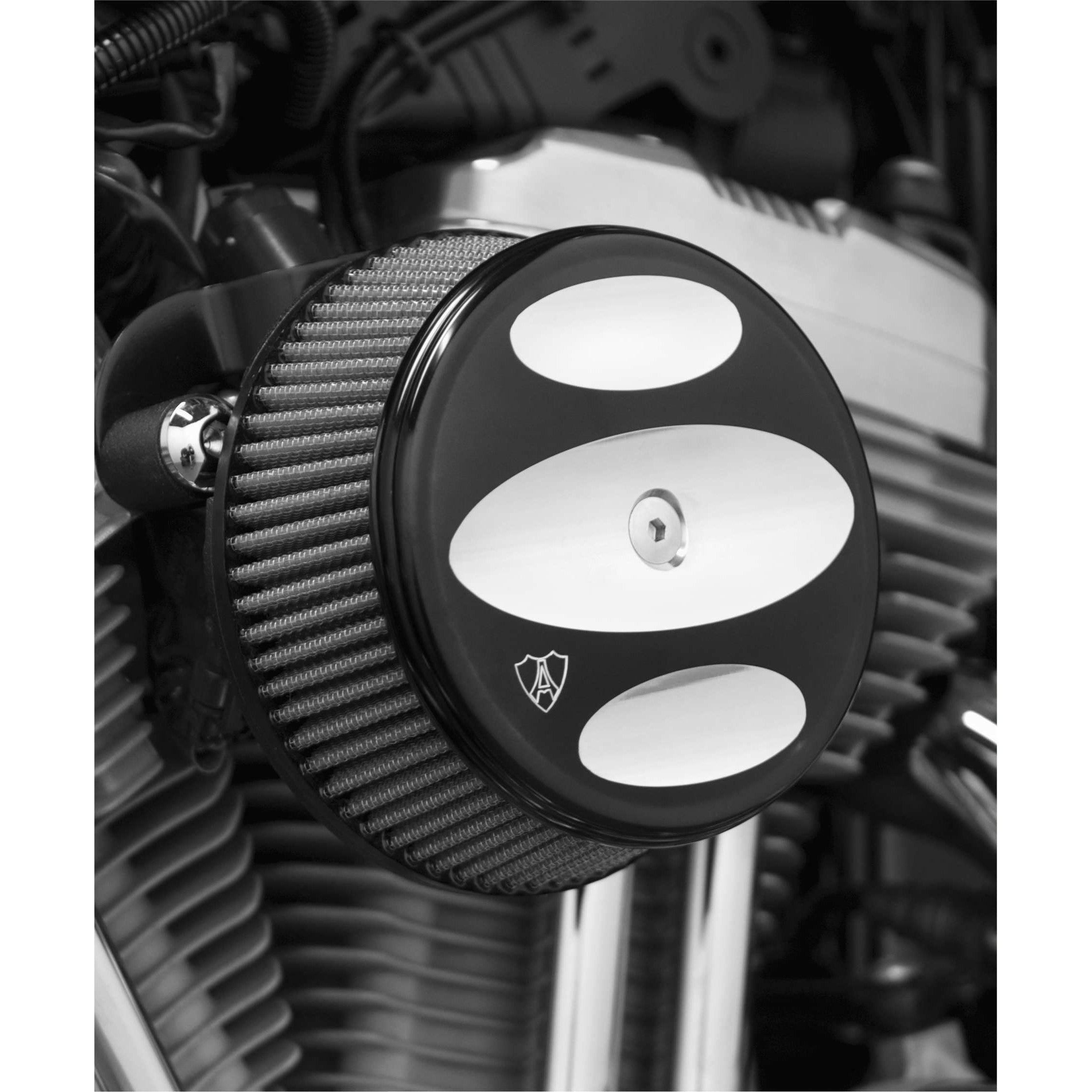 Arlen Ness Scalloped Black Billet Stage 1 Air Cleaner Outer Cover Big Sucker New