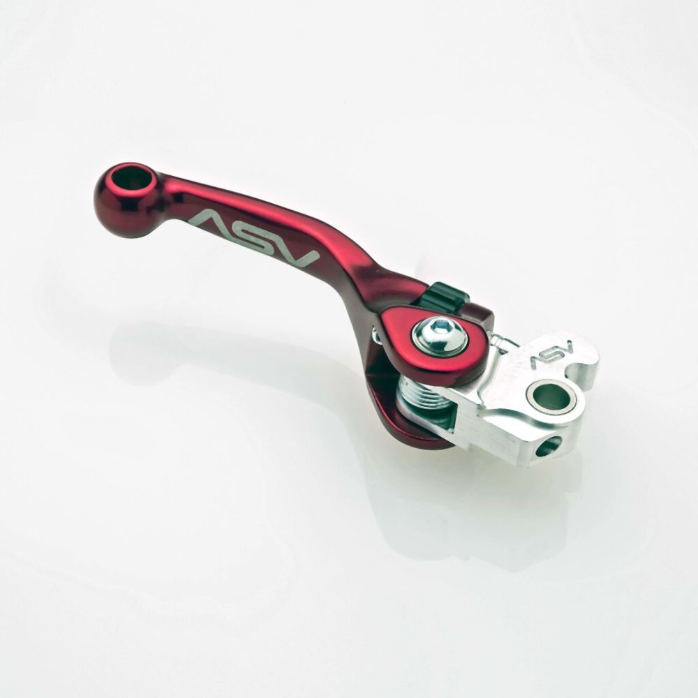 ASV Red F4 Offroad Model Shorty Clutch + Brake Lever Pair Pack BCF41506SX-SR