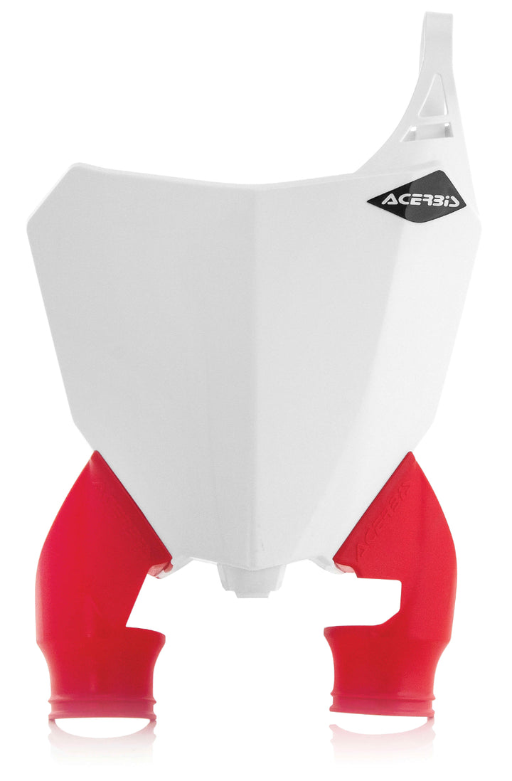 Acerbis White/Red Raptor Front Number Plate for Honda - 2630771030