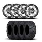 ITP SS212 14" Machined Black Wheels And Terra Claw Tires [27x11R-14]