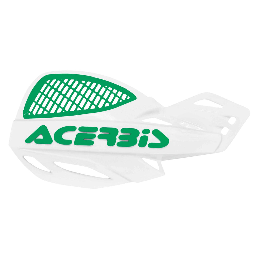 Acerbis White/Green Uniko Vented Handguards - 2072671050