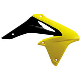 Acerbis Yellow/Black Radiator Shrouds for Suzuki - 2171911017