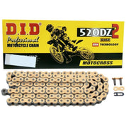 DID 520DZ2 Chain 120 Links Gold for ATV/UTV