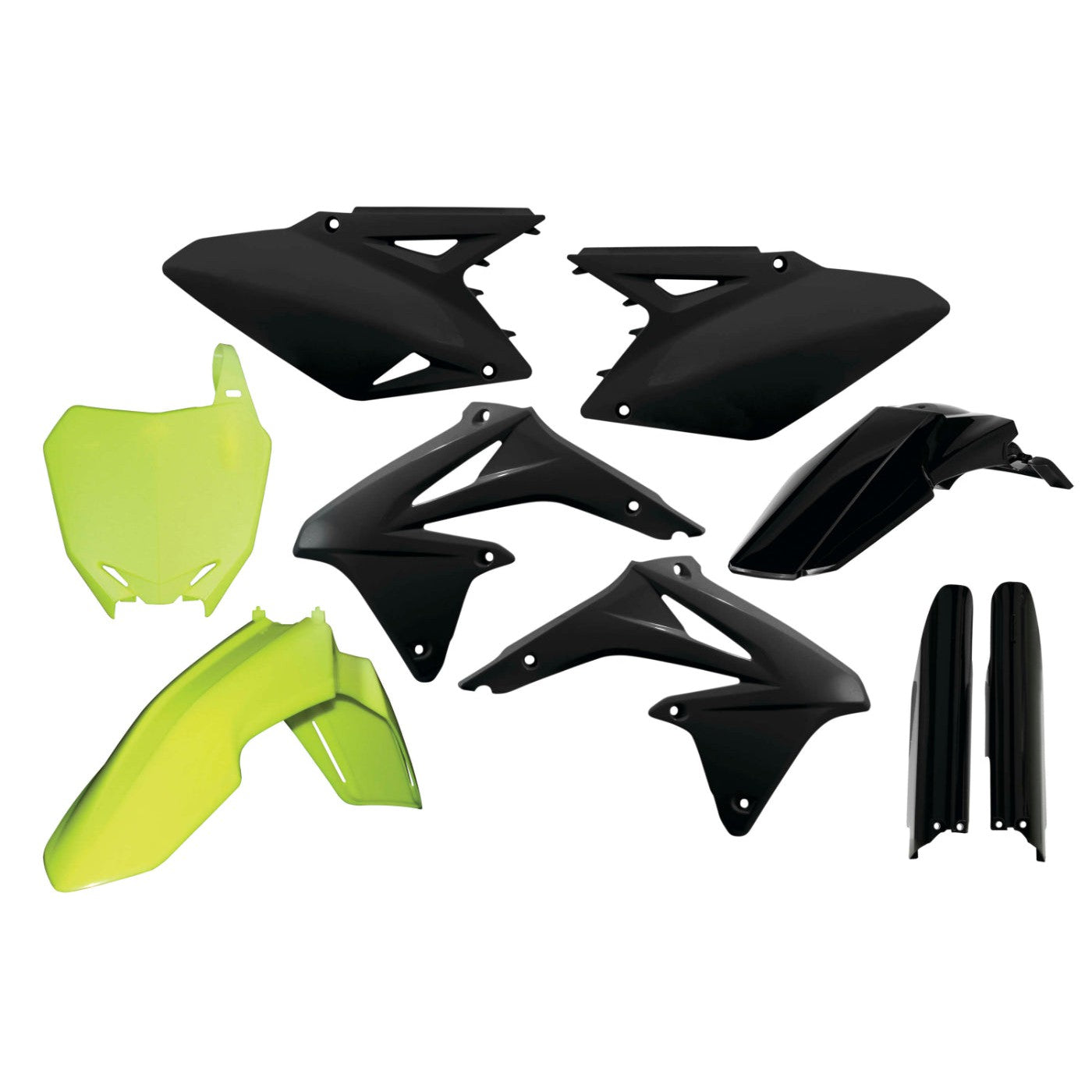 Acerbis Flo Yellow/Black Full Plastic Kit for Suzuki - 2198035137