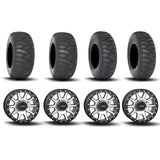 System 3 SB-3 Beadlock Machined/Matte Black 15" Wheels And SS360 Sand/Snow Tires [32x10-15] ,[32x12-15]