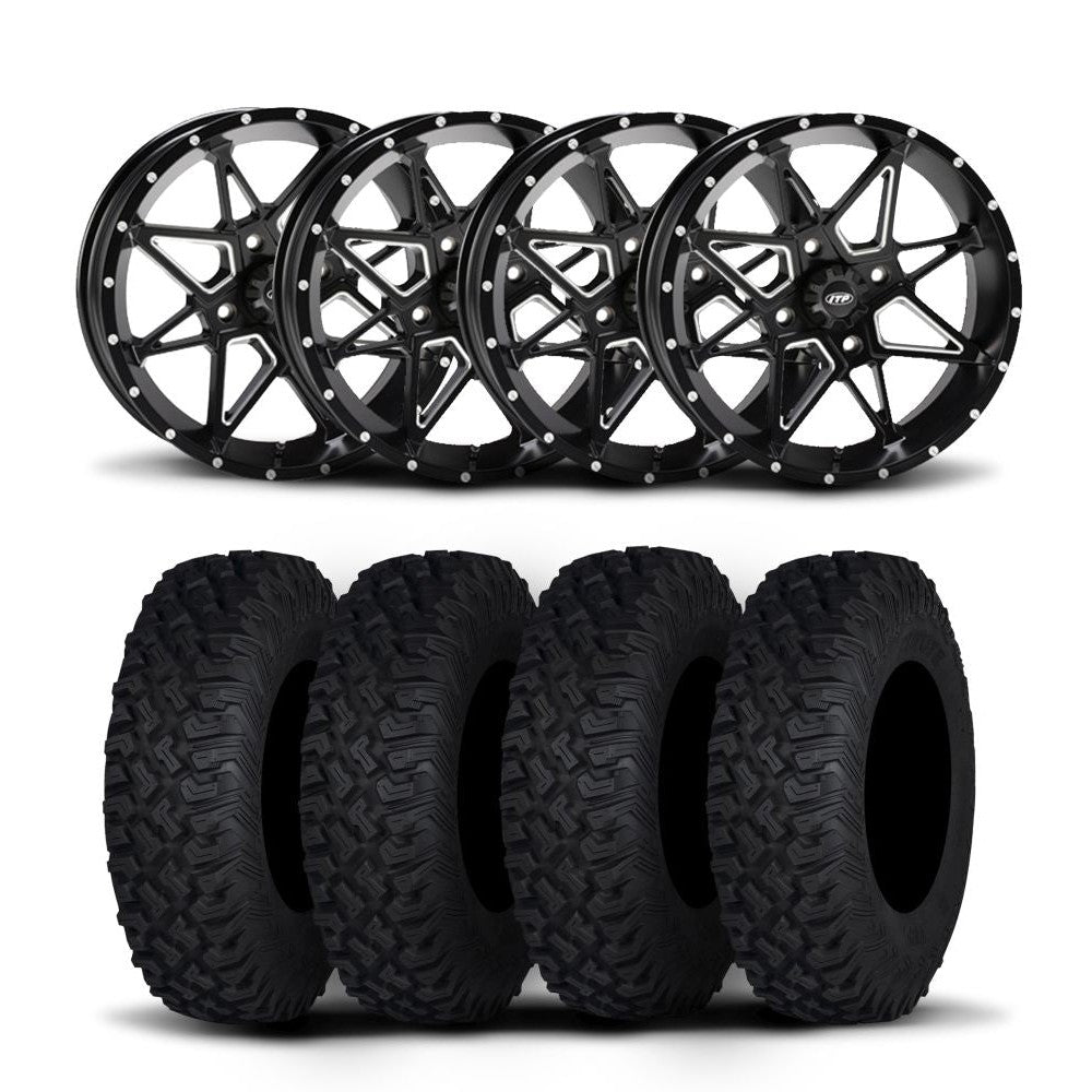 ITP Tornado 15" Matte Black Wheels And Coyote Tires [33x10R-15]