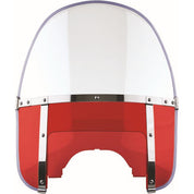 National Cycle Clear Beaded Heavy Duty Windshield, Red With Mount Kit, Covered Forks