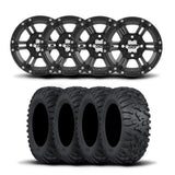 Rines ITP SS212 de 14" en negro mate y neumáticos Terra Claw [27x11R-14]