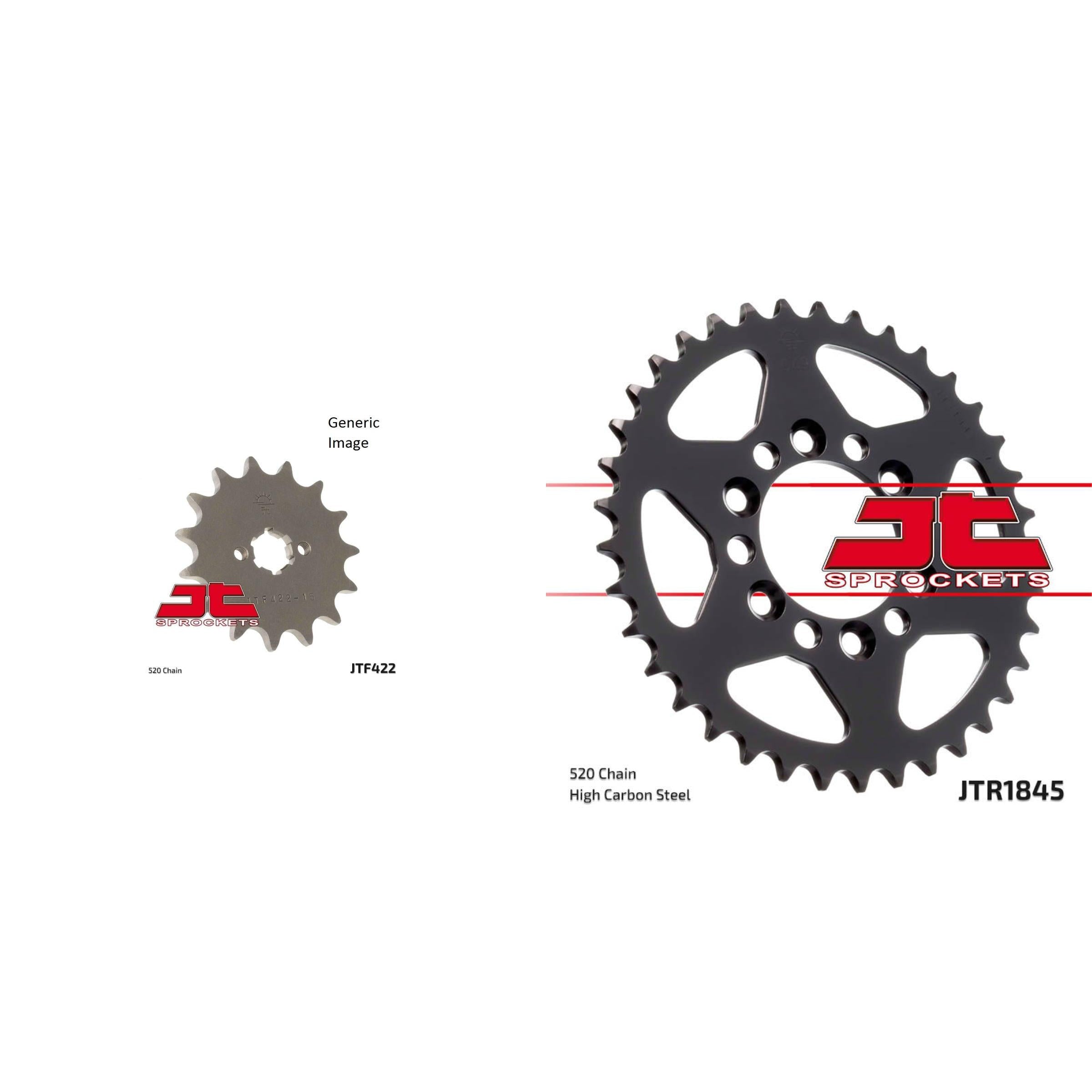 Front and Rear Steel Sprocket Kit for OffRoad YAMAHA BW200E 1986-1988