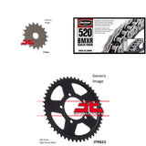 520 BMXR Chain Natural,Front & Rear Sprocket Kit SFV650 Gladius 2009-2014 For Su