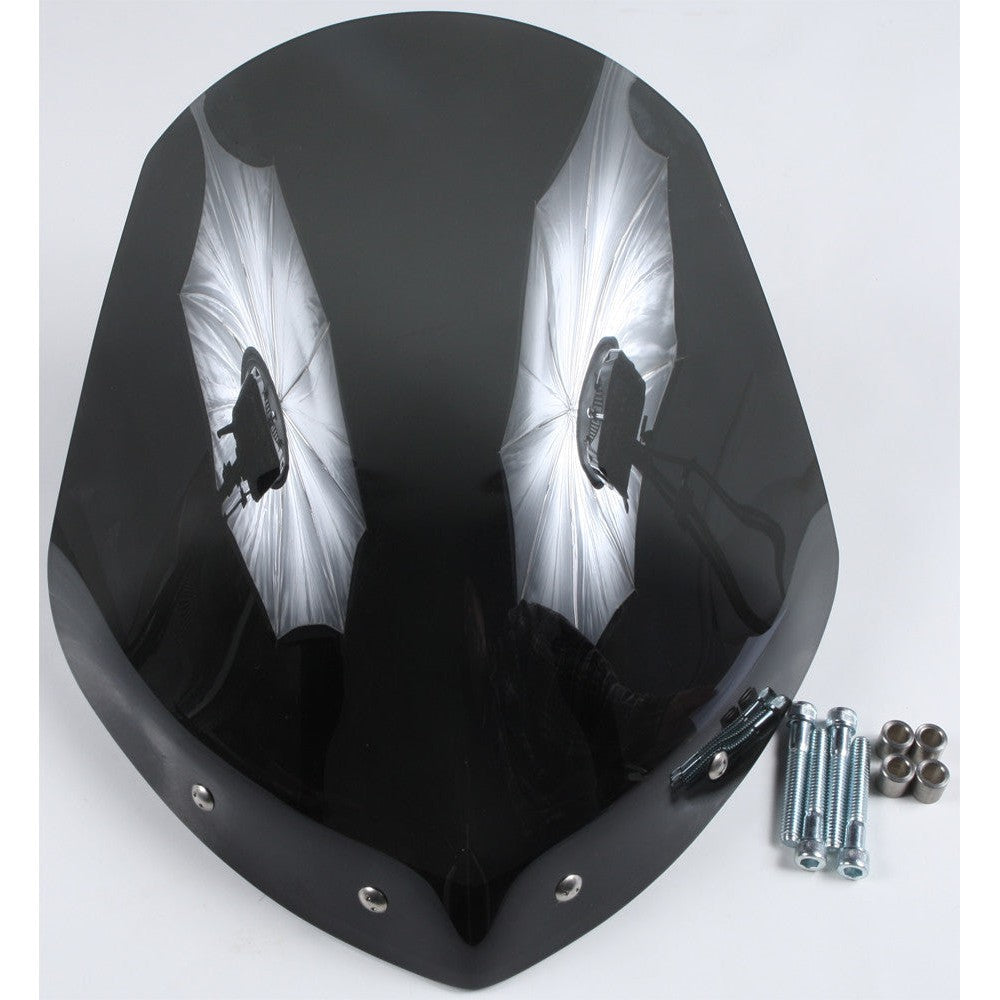 National Cycle Clear SwitchBlade Shorty Quick Release Windshield With Mount Kit, Covered Forks For Kawasaki Vulcan 2000 2004-09