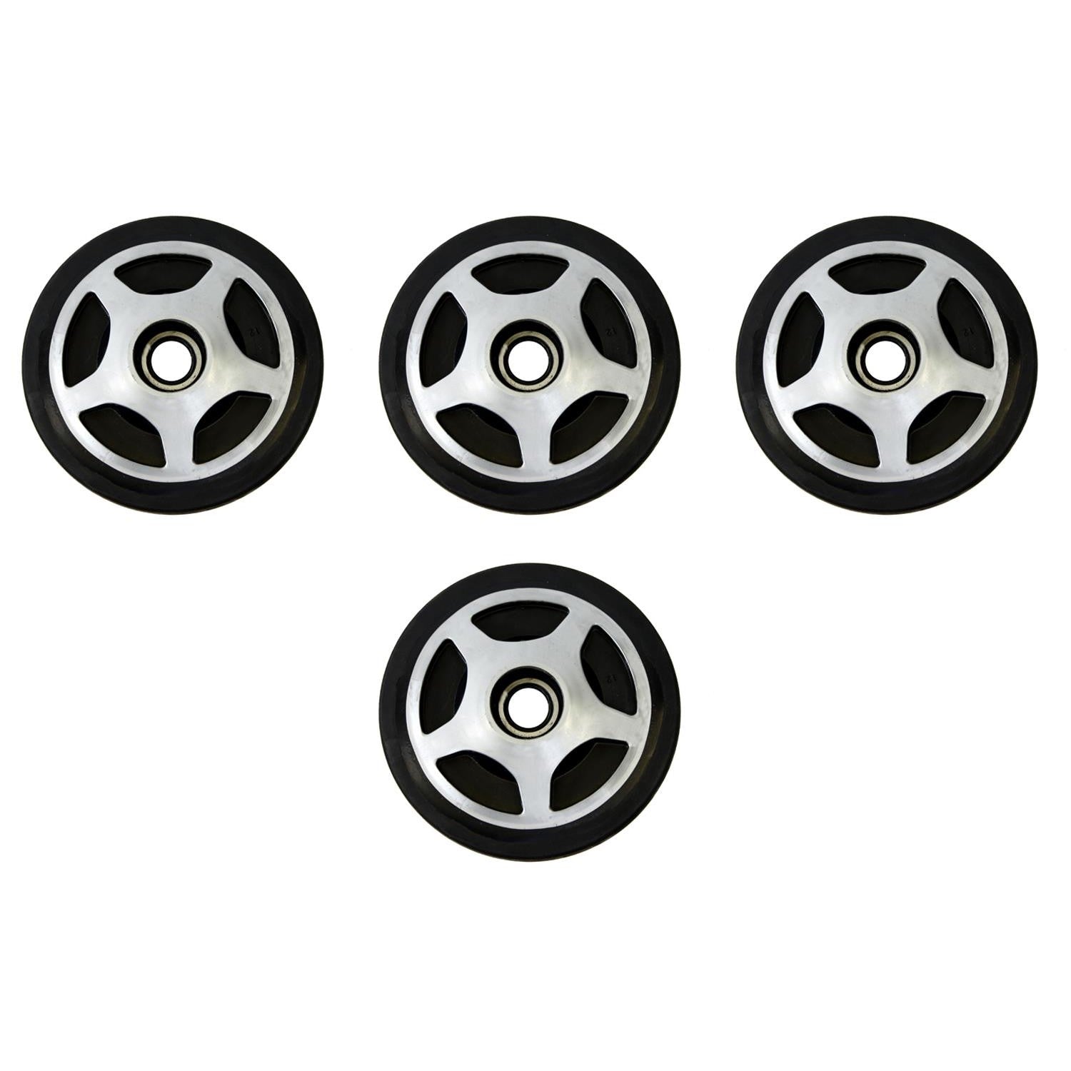 4 Front Rail Silver Idler Wheels Kit for ARCTIC CAT Thundercat, M.C. 1993-2001