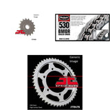 530 BMOR Chain Natural, Front & Rear Sprocket Kit for YAMAHA FZ6 2004-2008