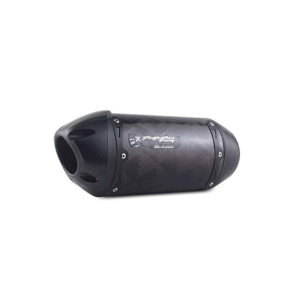 Two Brothers Racing S1R Black Series Standard Carbon Slip-On Exhaust For Kawasaki KLR650 2016-2017 005-4010407-S1B
