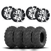 ITP Twister 14" Machined Black Wheels And Mud Lite Tires [30x10-14]