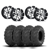 ITP Twister 14" Machined Black Wheels And Mud Lite Tires [30x10-14]