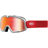 100% Barstow Goggles Carlyle with Red Mirror Lens - 50002-384-02