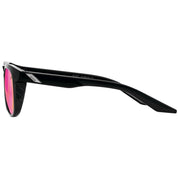 100% Slent Sunglasses Polished Black with Purple Multilayer Mirror Lens - 61035-001-72