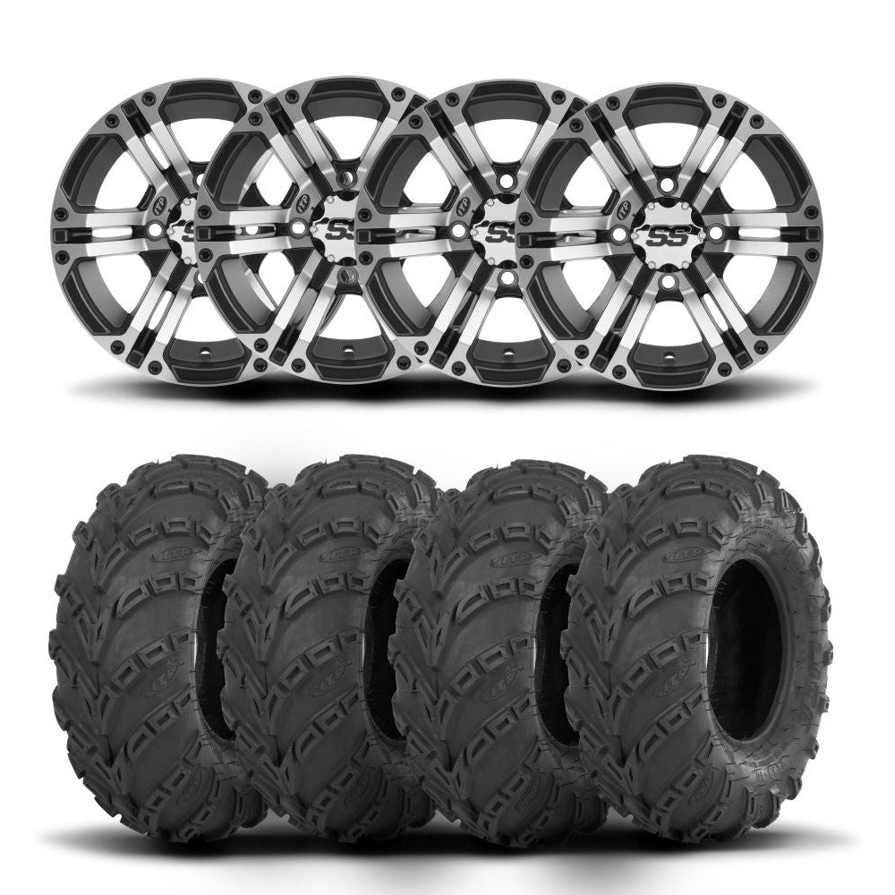 ITP SS212 14" Machined Black Wheels And Mud Lite Tires [28x10-14]